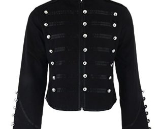 Banned Military Jacket (Black) - X-Large steampunk buy now online