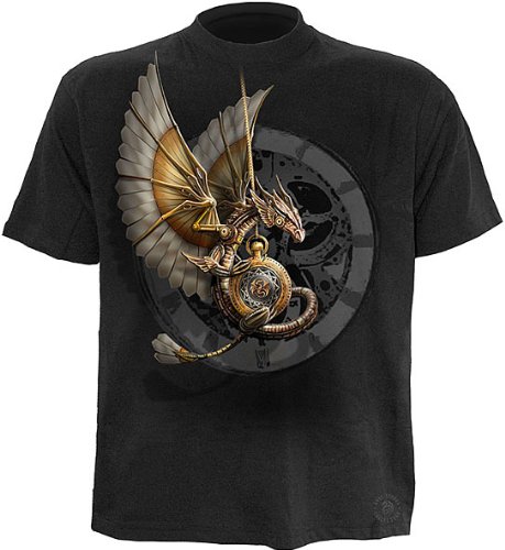 Spiral - Men - STEAMPUNK DRAGON - T-Shirt Black SP - Medium steampunk buy now online