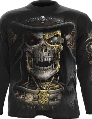 Spiral - Men - STEAM PUNK REAPER - Longsleeve T-Shirt Black - Medium steampunk buy now online