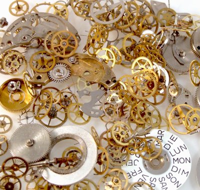 Bead Fanatic 10g Assorted Watch Parts for Steampunk Jewellery Making 2mm - 30mm steampunk buy now online