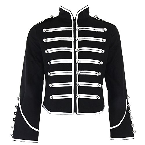 Banned Military Jacket (Black/Silver) - X-Large - Buy Online