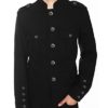 Tripp NYC Mens Band Leader Military Jacket Black Goth Steampunk Vintage Pea Coat steampunk buy now online