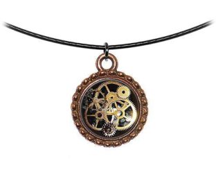 Handcrafted Steampunk Pocket Watch Movement Choker Necklace steampunk buy now online