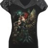 Spiral - Women - STEAM PUNK FAIRY - Leather Look Studed Top Black - Medium steampunk buy now online