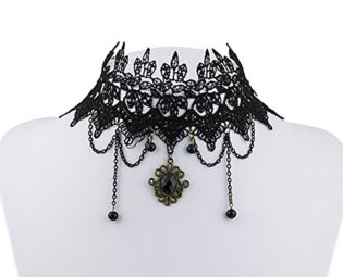 Vintage Handmade Gothic Steampunk Lace Flower Choker Necklace Jewellery (4) steampunk buy now online