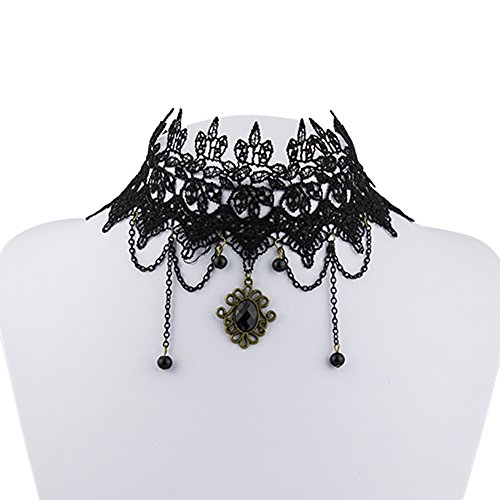 Vintage Handmade Gothic Steampunk Lace Flower Choker Necklace Jewellery (4) steampunk buy now online