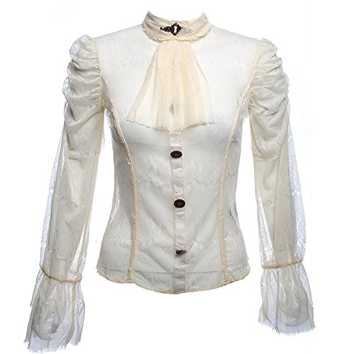 Jawbreaker Steampunk Shirt (Cream) - Small steampunk buy now online