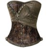 Lucea Women's Jacquard Stripe Boned Corset Bronze XXX-Large steampunk buy now online