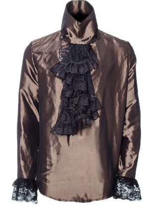 Steampunk Oswald Taffeta Frill Shirt - X-Large steampunk buy now online