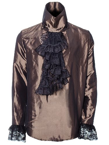 Steampunk Oswald Taffeta Frill Shirt - X-Large steampunk buy now online