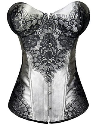 Sexy satin cloth with silver female occupation tight clothes with G-string steampunk buy now online