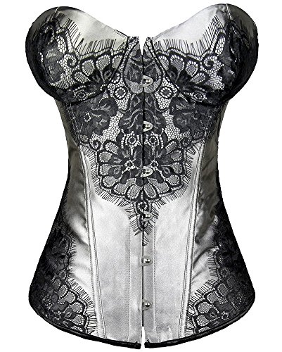 Sexy satin cloth with silver female occupation tight clothes with G-string steampunk buy now online