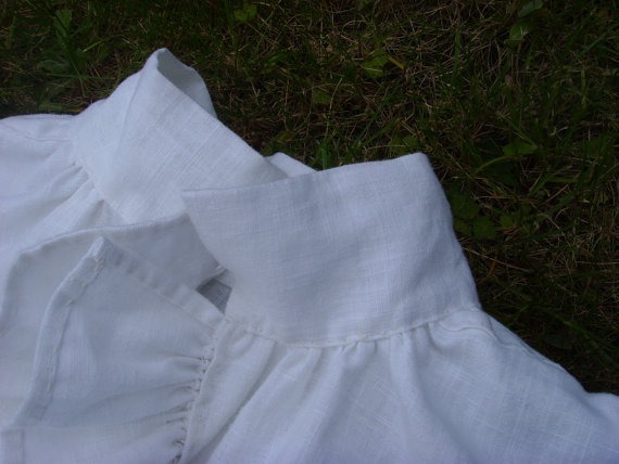 Mens re-enactment shirt, soldier, pirate, steampunk, gothic, handstitched, white linen, suitable for 17th 18th 19th century . steampunk buy now online