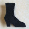 SALE Victorian Boot Brooch - black felt Steampunk, Neo Victorian or Steamgoth pin steampunk buy now online