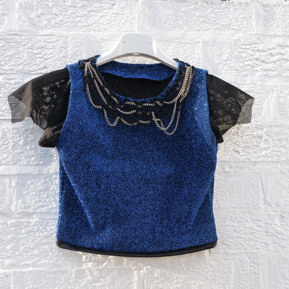 Punk top steampunk handmade top blue teens dance wear handmade punk blue top dance girls small top eco handmade blue dance wear girl fashion steampunk buy now online