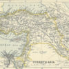 Vintage map Turkey in Asia And 1800s vintage paper Paper ephemera, framing Prints old map historical Middle East steampunk buy now online