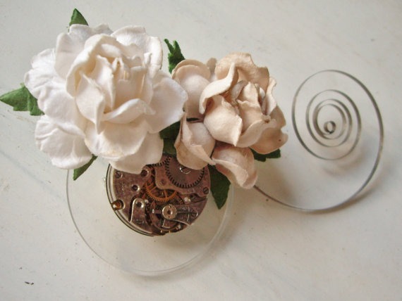 Handmade Upcycled Steampunk Watch Part Flower Brooch steampunk buy now online