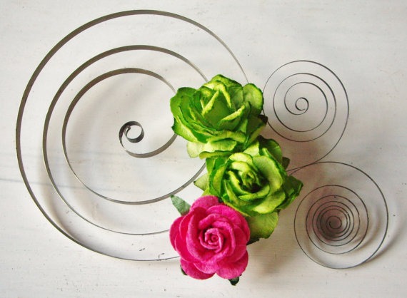 Steampunk Clock Part Lime Green and Pink fascinator steampunk buy now online