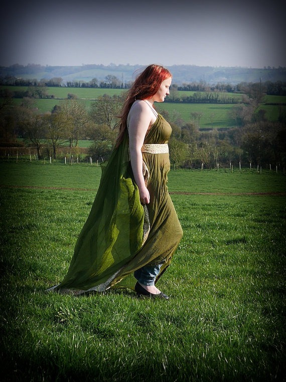 Green silk chiffon King’s Landing dress. Sheer summer maxi dress. Cosplay Ros, Game of Thrones costume steampunk buy now online