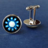 Iron man cufflinks, arc reactor cufflinks, blue cufflinks  automotive, men gift, photo cufflinks, minimalistic, modern steampunk buy now online