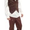 Brown - Steampunk Design High Waist Mens or Ladies Unisex Trousers. Size 36 steampunk buy now online