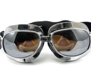 Neverland Motorcycle Bike Glasses Goggles Scooter Aviator Pilot Cruiser Silver steampunk buy now online