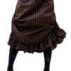 Steampunk Style Ruffle Hem Tucked Stripe Skirt. Size 16 steampunk buy now online