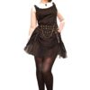 Size 6/8 - Ladies Steampunk Gothic Victorian Rouched Skirt with Net Petticoat steampunk buy now online