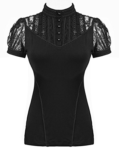 Punk Rave Eclipse Top Black Gothic Steampunk VTG Lace Sleeve Blouse steampunk buy now online