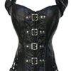 Dear-lover Women's Buckle-up Steampunk Corset Large Size Black steampunk buy now online