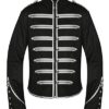 Men's Unique Gothic Steampunk Silver Black Parade Military Marching Band Drummer Jacket Goth Punk (X-Large) steampunk buy now online