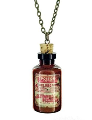 Jar of Chloroform Necklace steampunk buy now online