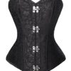 Lucea Women's Steampunk Jacquard Body Shaper Strapless Overbust Corset Black Small steampunk buy now online