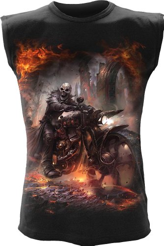Spiral - Men - STEAM PUNK RIDER - Sleeveless T-Shirt Black - Medium steampunk buy now online