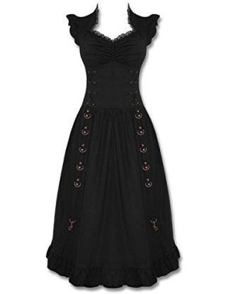 Banned Emporium Dress Long Copper Goth Steampunk VTG Victorian Corset steampunk buy now online
