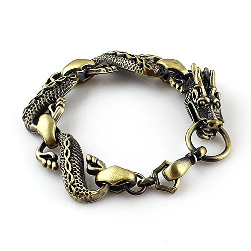 Steampunk Style Dragon Shape Alloy Gold Silver Bronze Chain Bracelet For Women From India (bronze) steampunk buy now online