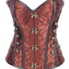 Stay 2837 Gothic Steampunk Lace Up Boned Corset Bustier Costume X-Large Brown steampunk buy now online