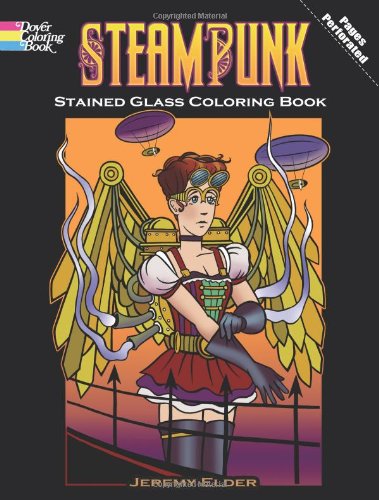 Steampunk: Stained Glass Coloring Book (Dover Stained Glass Coloring Book) steampunk buy now online