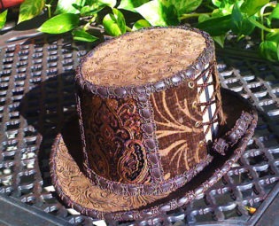 The Western Sideshow Steampunk Corset Top Hat by JenDeeDesigns steampunk buy now online