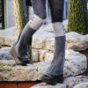 Gray Polar Fleece Steampunk Spats, Knee High Shoe Boot Covers Leg Warmers, Victorian Costume Couture Clothing Accessories by blupixie steampunk buy now online