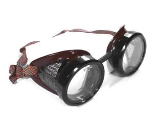 Steampunk Goggles Vintage WELSH Steam Punk Driving Glasses Two Tone BROWN Frames Black Eye Caps and Vents STUNNING - Steampunk by edmdesigns by edmdesigns steampunk buy now online