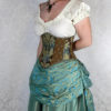 Patchwork Victorian Steampunk Corset - You Choose Your Corset Style - Brown, Seafoam, & Teal - Custom Sized by VeneficaCorsetry steampunk buy now online