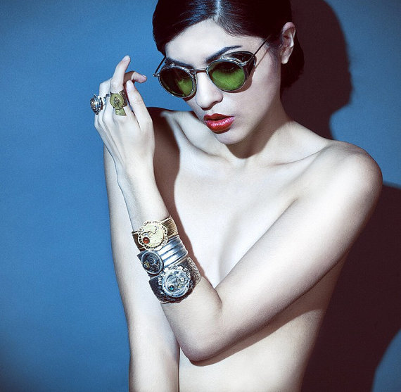 Steampunk Goggles Antique AMERICAN OPTiCAL Steam Punk Glasses GREEN TiNT Lenses & Side Shields Rare PETITE Frames - Steampunk by edmdesigns by edmdesigns steampunk buy now online