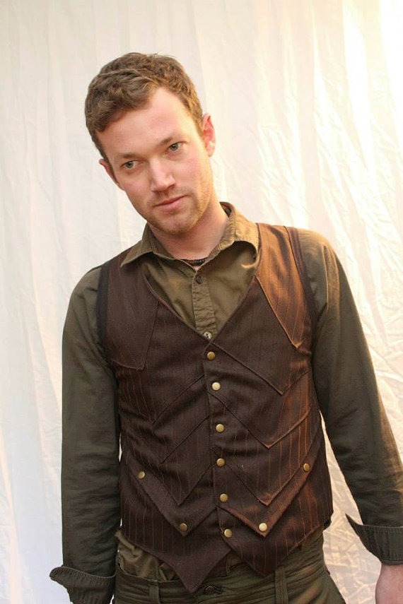 Pinstriped Steampunk Waist Coat by LostBoysRags steampunk buy now online