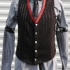 M Mens Steampunk Vest The Alchemist Red Black Silver by OLearStudios steampunk buy now online