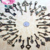 40 Steampunk Skeleton Keys Brass Charms Jewelry Gothic Wedding Beads Supplies Pendant Set Collection Reproduction Vintage Antique Look Craft by AKeyToHerHeart steampunk buy now online