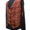 Steampunk Mens Burgandy and gold brocade vest by Ministryofstyle steampunk buy now online
