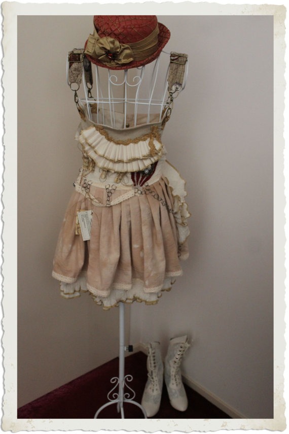 Steampunk Underbust Corset Top (Linen Cotton) Custom Size by VentriloquistCourt steampunk buy now online