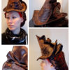Brown Steampunk Witch Hat, Victorian Tilt Hat, Gothic Headpiece, Steampunk Fascinator, Ready to Ship by squeakdesigns steampunk buy now online