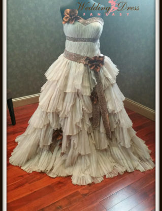 Steampunk Wedding Dress Custom Made Rustic Bridal Gown with Optional Sprockets and Gears by WeddingDressFantasy steampunk buy now online